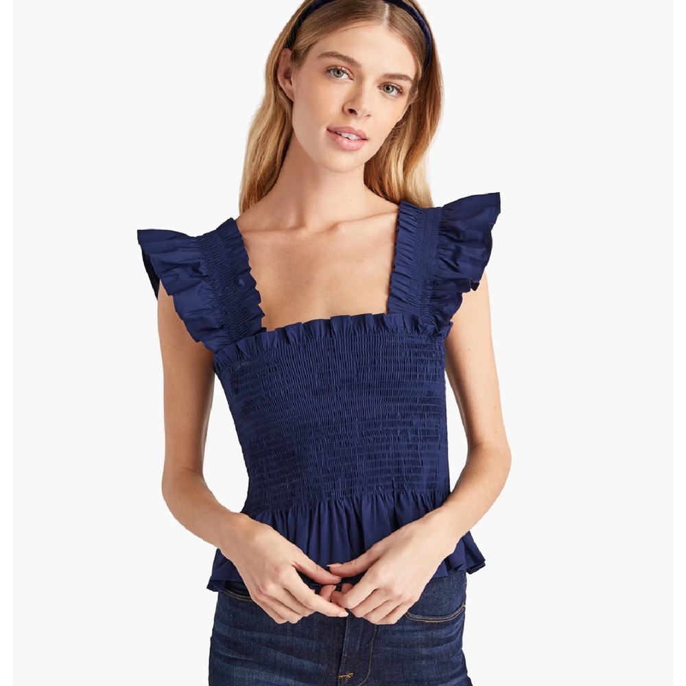 Hill House - Navy Paz Crop Top - Nap Dress